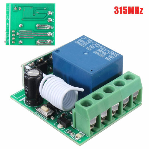 Picture of 315MHz DC12V 10A 1CH Single Channel Wireless Relay RF Remote Control Switch Receiver Module