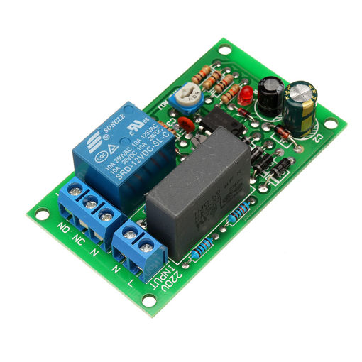 Picture of 220V 10A 2200W Delay Relay Module Power On Delay Disconnect Circuit Board Corridor Switch