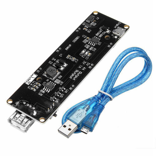 Immagine di ESP32 ESP32S 0.5A Micro USB Charger Board 18650 Battery Charging Shield  For Arduino Wemos With Cable