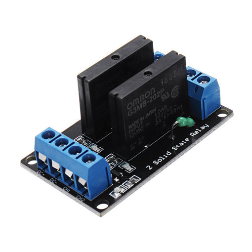 Picture of 3pcs 2 Channel DC 12V  Relay Module Solid State Low Level Trigger For Arduino 240V2A