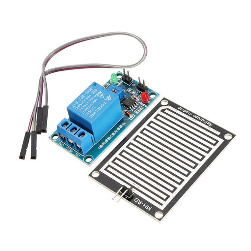 Immagine di 12V Raindrop Controller Relay Module Foliar Humidity Waterless Switch Rain Sensor For Arduino