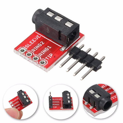 Picture of 20pcs 3.5mm Plug Jack Stereo TRRS Headset Audio Socket Breakout Board Extension Module