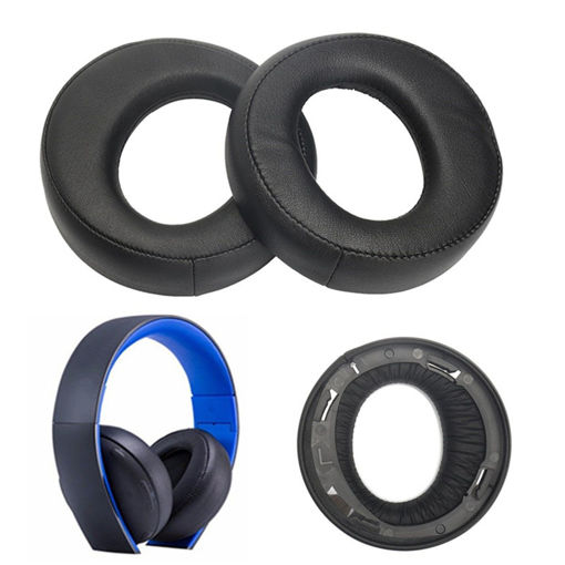 Immagine di Earpad Cushion For Sony Blue for SONY Gold Wireless Stereo Headphone Headset PS3 PS4 7.1 L R