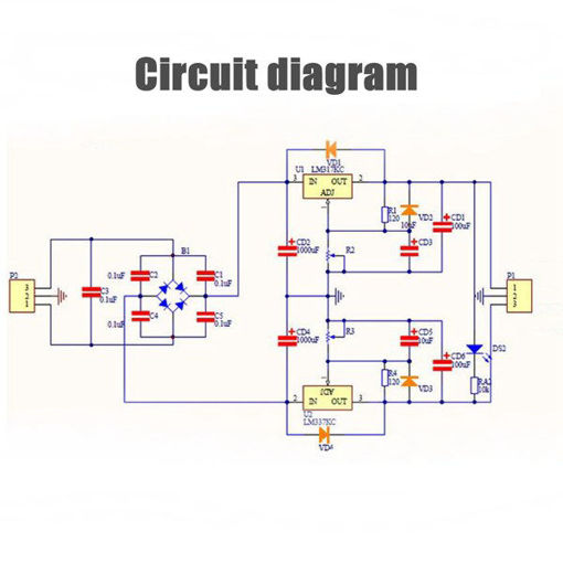 Immagine di LM317 Adjustable Filtering Power Supply LM337 Voltage Regulator Module DIY Kit