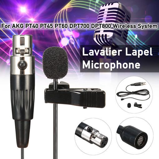Immagine di Lavalier Lapel Microphone For AKG PT40 PT45 PT60 DPT700 DPT800 Wireless System For Teaching Speach