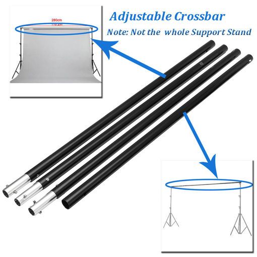 Picture of 2.8m/9.2ft Photography Background Backdrop Support Stand System Adjustable Crossbar