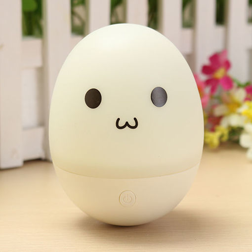 Immagine di bluetooth 4.1 Wireless Smile Egg Tumbler Touch Color Changing LED Rechargeable Speaker