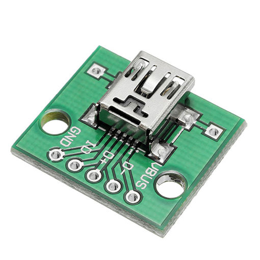 Immagine di 100pcs USB To DIP Female Head Mini-5P Patch To DIP 2.54mm Adapter Board