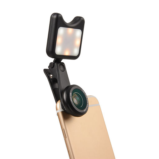 Picture of Apexel APL-3663FL Universal Led Fill light Selfie Wide Angle Macro Lens for Mobile Phone Tablet
