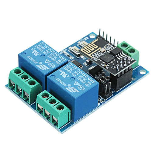 Picture of 3pcs 5V ESP8266 Dual WiFi Relay Module Internet Of Things Smart Home Mobile APP Remote Switch
