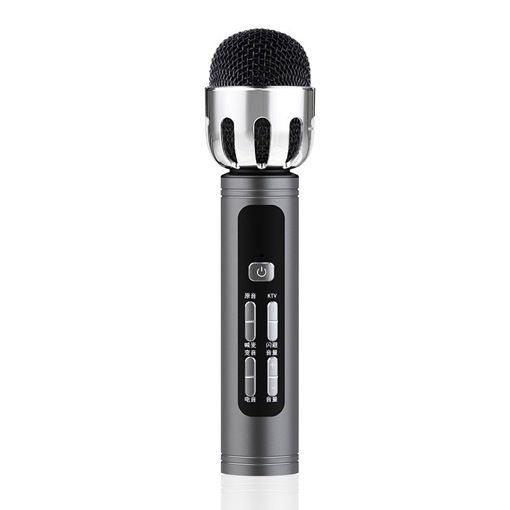 Picture of F6 Mobile PC Live Broadcast Singing Microphone bluetooth Wireless Karaoke Mic with Sound Card