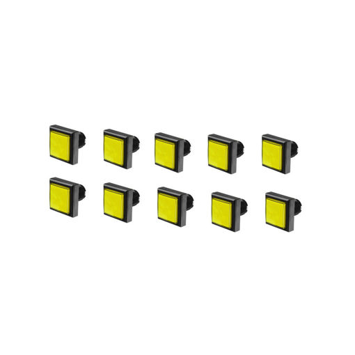 Picture of 10Pcs Yellow 44x44mm LED Light Push Button for Arcade Game Console DIY