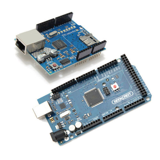 Immagine di Geekcreit MEGA 2560 R3 Development Board MEGA2560 With Ethernet Shield W5100 For Arduino