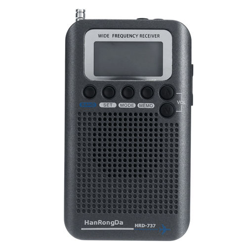 Picture of Full Bands Portable Digital AIR FM AM CB SW VHF Radio LCD Stereo Mini Receiver Speaker