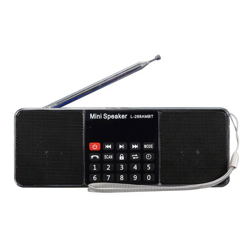 Immagine di L-288 AMBT bluetooth Portable LCD FM/AM Radio Stereo Speaker MP3 Music Player Micro SD USB