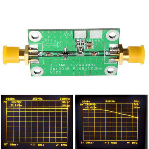 Immagine di 1-2000MHz 2Ghz Low Noise LNA RF Broadband Amplifier Module 30dB HF VHF/UHF