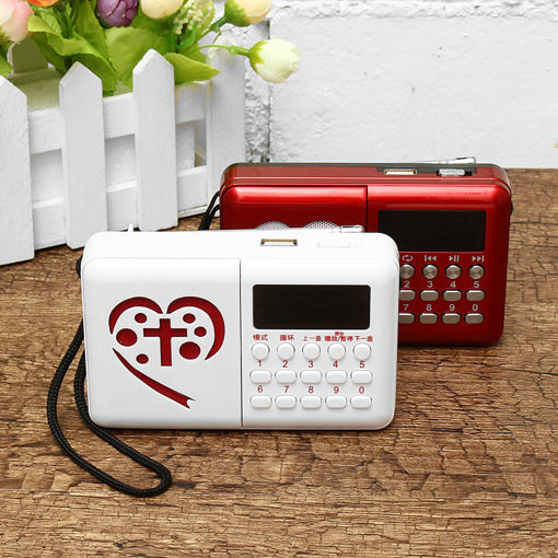 Picture of Electronic Bible Audio MP3 Player LED Screen Rechargeable Mini Radio TF Card