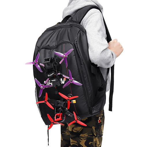 Picture of URUAV UR7 36L Backpack 40x55x22mm with Waterproof Transmitter Beam Port Bag DIY Room for RC Drone FPV Racing