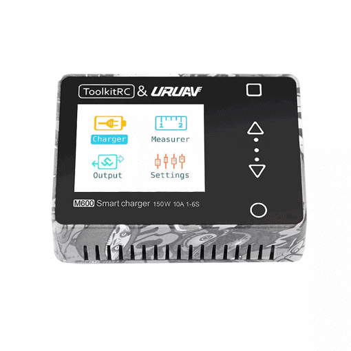 Picture of ToolkitRC & URUAV M600 150W 10A DC MINI Smart LCD 1-6S Lipo Battery Balance Charger Discharger With Voltage Servo Checker Receiver Signal Tester Quick Charger Function