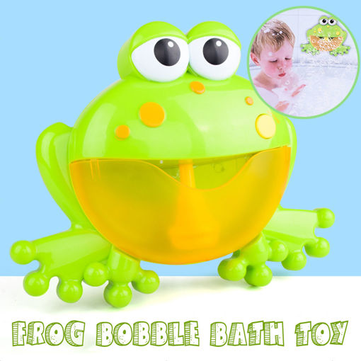 Immagine di Big Frog Automatic Bubble Blower Music Bubble Maker Baby Bath Toy Bathtub Soap Bubble Machine