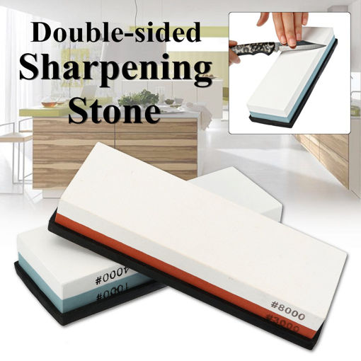 Picture of Dual Whetstone Waterstone Knife Sharpening Water Wet Stone Knife Sharpener 1000#/4000# / 3000#/8000#