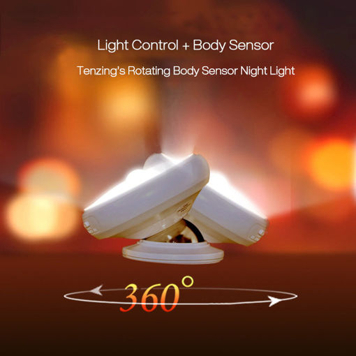 Immagine di Loskii DX-004 360 Rotation Human Body Sensor LED Night Light Magnetic Holder USB Rechargeable Lamp
