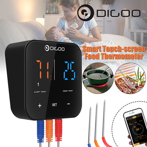Picture of 2PCS Digoo DG FT2303 Three Channels Smart Bluetoorh BBQ Thermometer Kitchen Cooking Thermometer