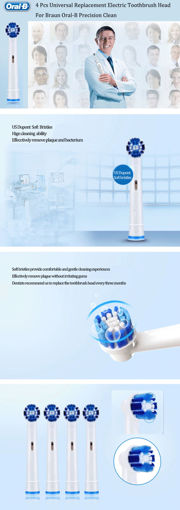 Immagine di 4PCS Universal Electric Replacement Toothbrush Heads For Oral-b