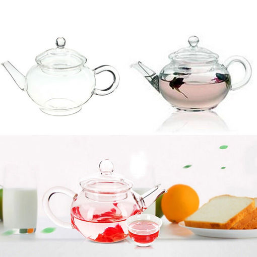 Immagine di 250ml 8.5oz Glass Teapot Heat Resistant Tea Kettle