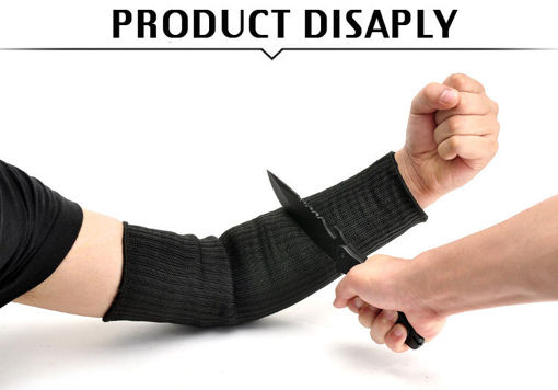 Picture of 1 Pair Steel Wire Safety Anti-cutting Arm Sleeves Gardening Outdoor Protection Tool