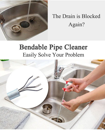 Picture of Honana HN-Q6 Bendable Pipe Cleaner Sewer Tub Hair Removal Toilet Kitchen Cleaning Tools