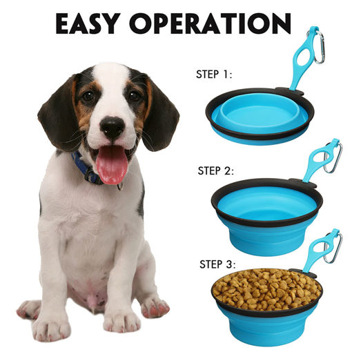 Immagine di Silicone Water Bowl for Pet Outdoor Pet Bowl