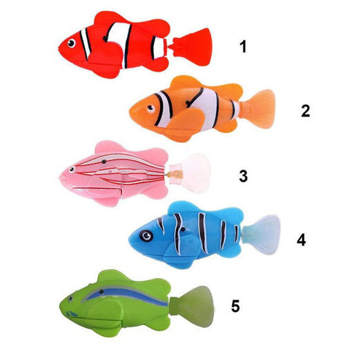 Picture of Swim Electronic Robofish Activated Battery Powered Robo Pet Toys fish Robotic Pet for Fishing Tank