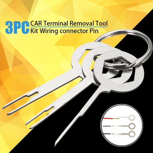 Immagine di 3Pcs Terminal Removel Tool Kit Wiring Crimp Connector Extractor Pin Key