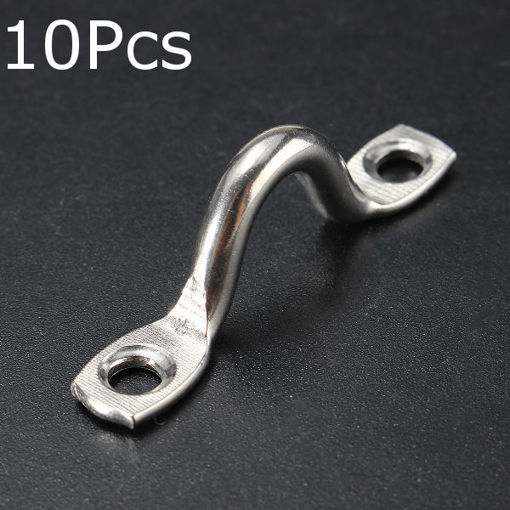 Picture of 10Pcs Stainless Steel Boat Marine Canopy Bimini Pad Eye Strap Loop 5mm