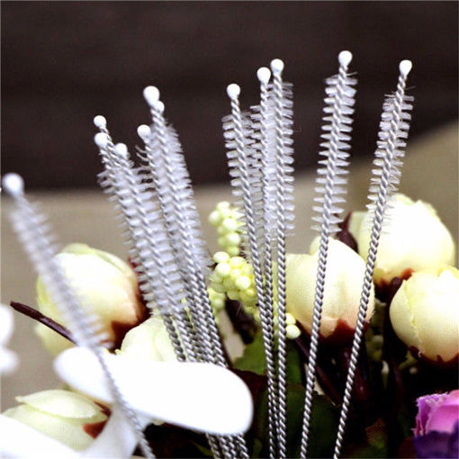 Picture of 175mm Stainless Steel Straight Straws Tube Cleaner Cleaning Brush