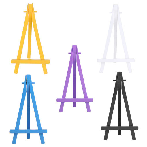 Picture of Colorful Wooden Tripod Easel Display Painting Stand Card Paintings Holder Wedding Party