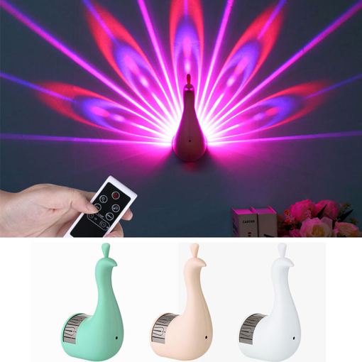 Immagine di Led Peacock Light Wall Lamp Nordic Postmodern Creative Wall Light for Living Atmostphere Light