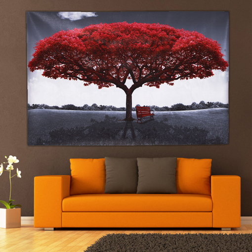Immagine di Large Red Tree Canvas Modern Home Wall Decor Art Paintings Picture Print No Frame Home Decorations